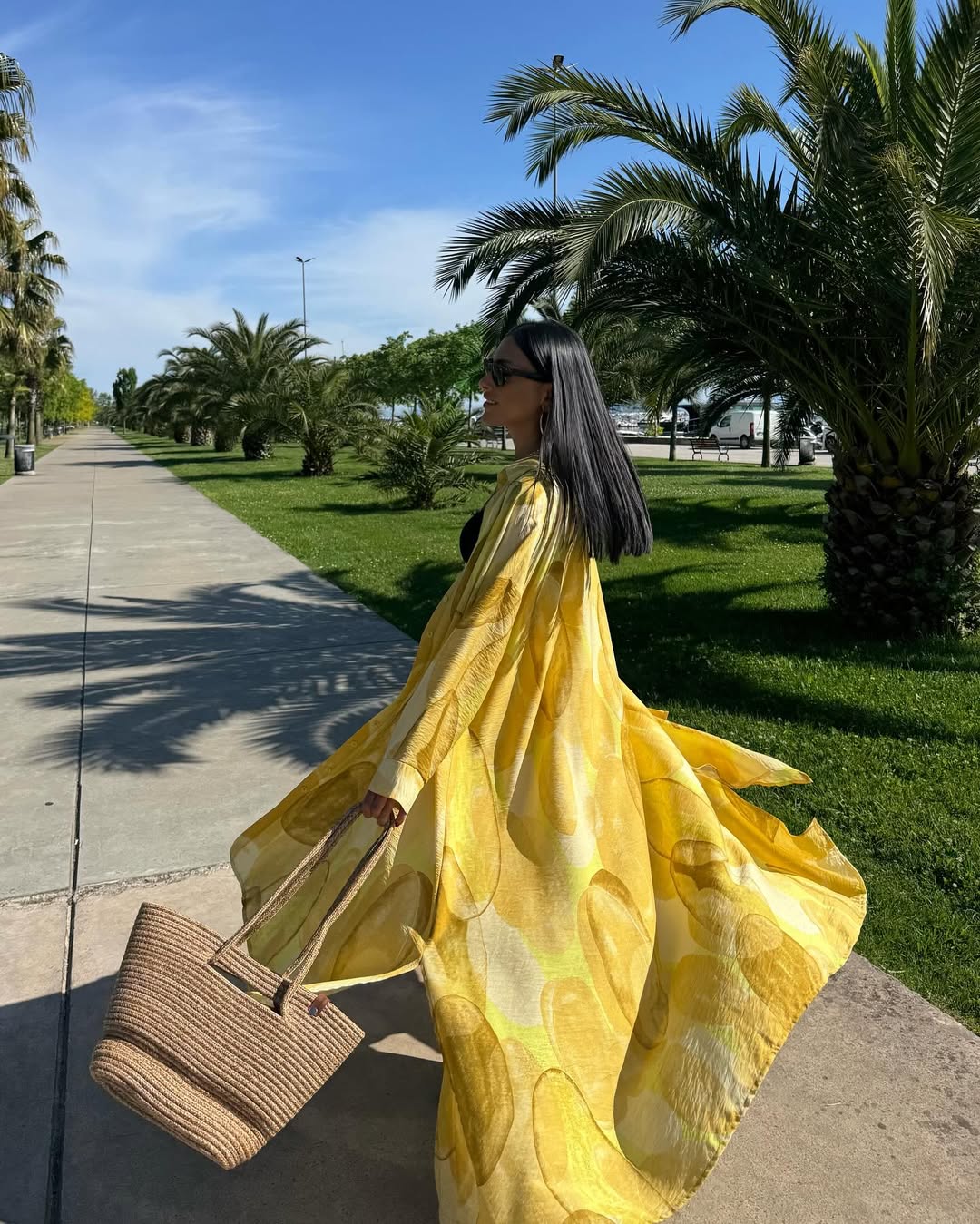 Ensemble chemise longue |Jaune