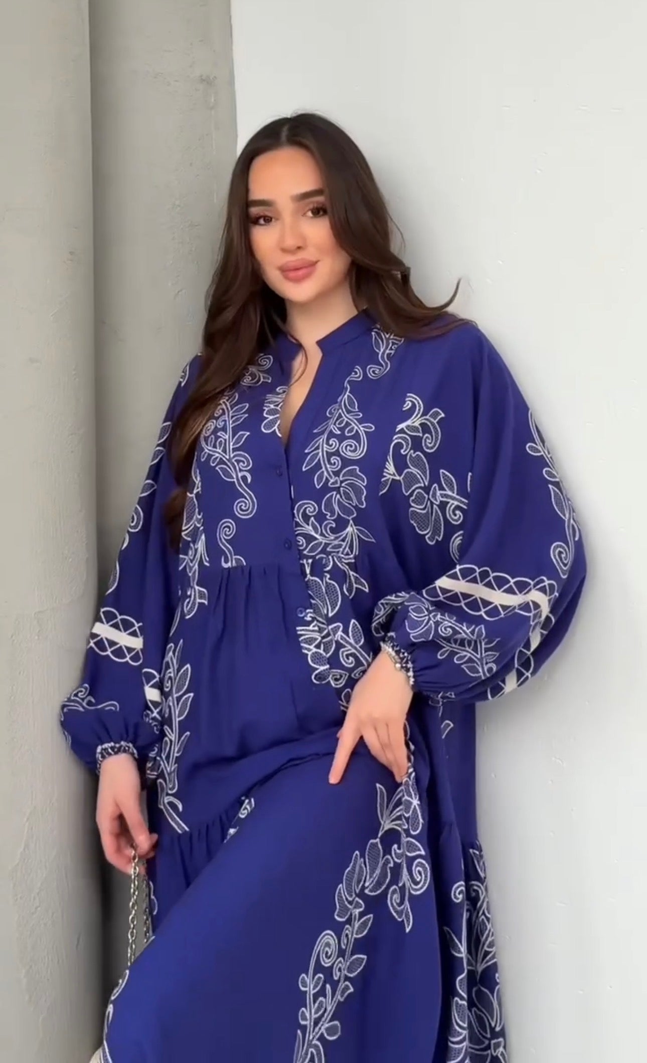 Robe à motifs |Bleu