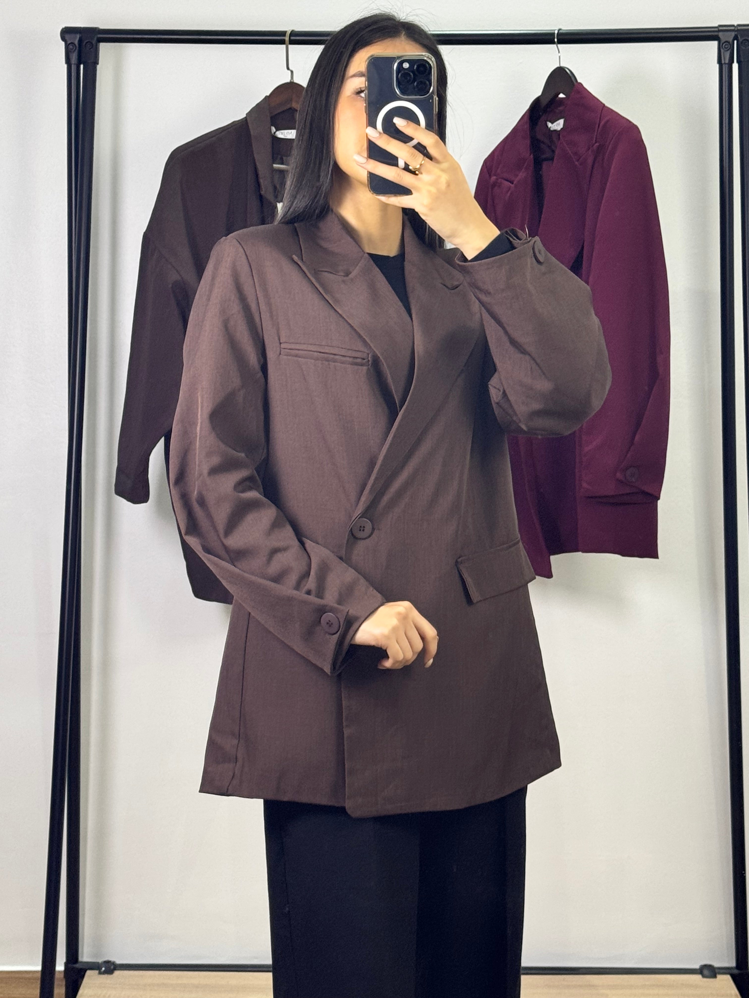 Blazer croisé |Marron