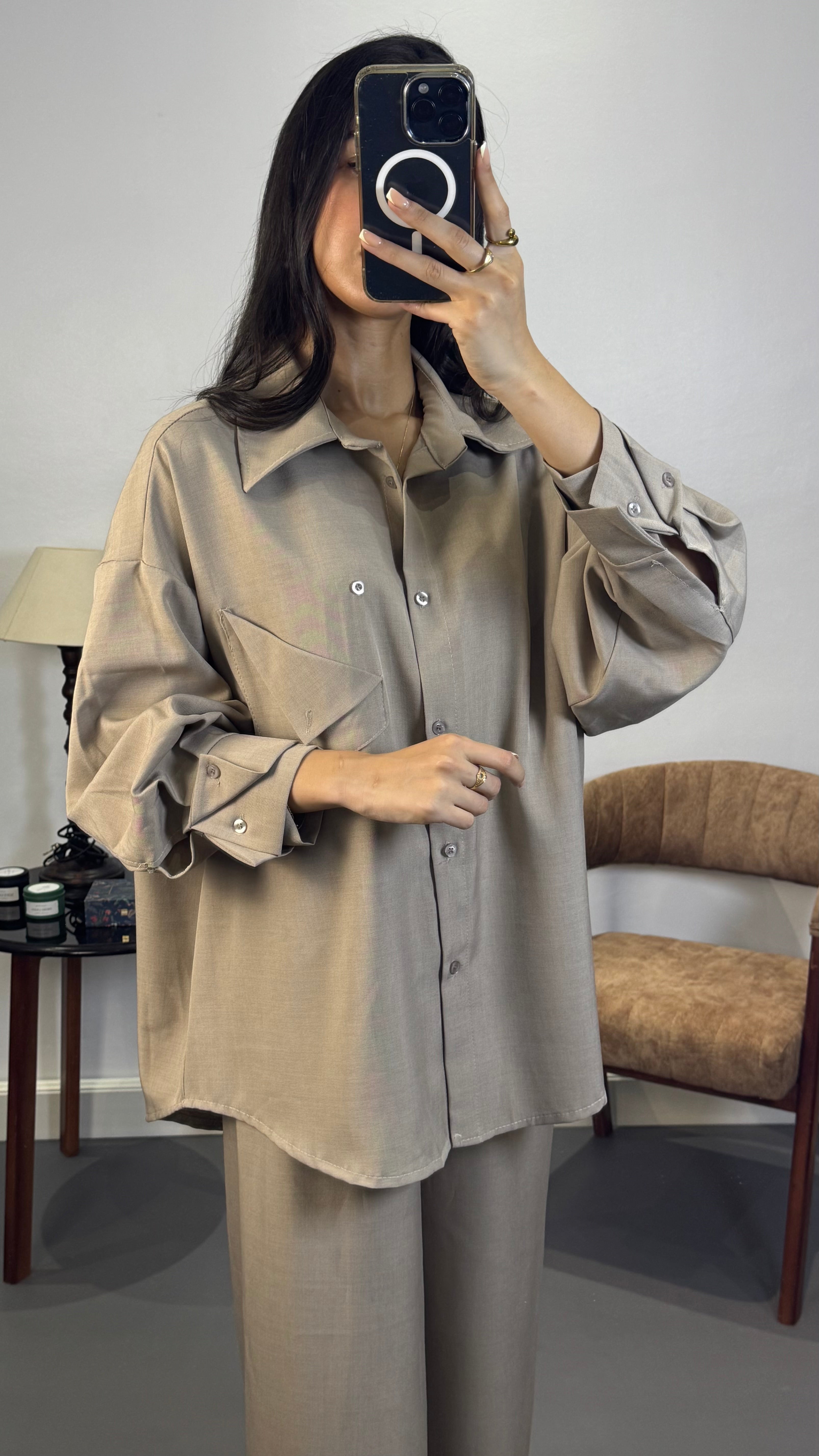 Ensemble Chemise |Beige