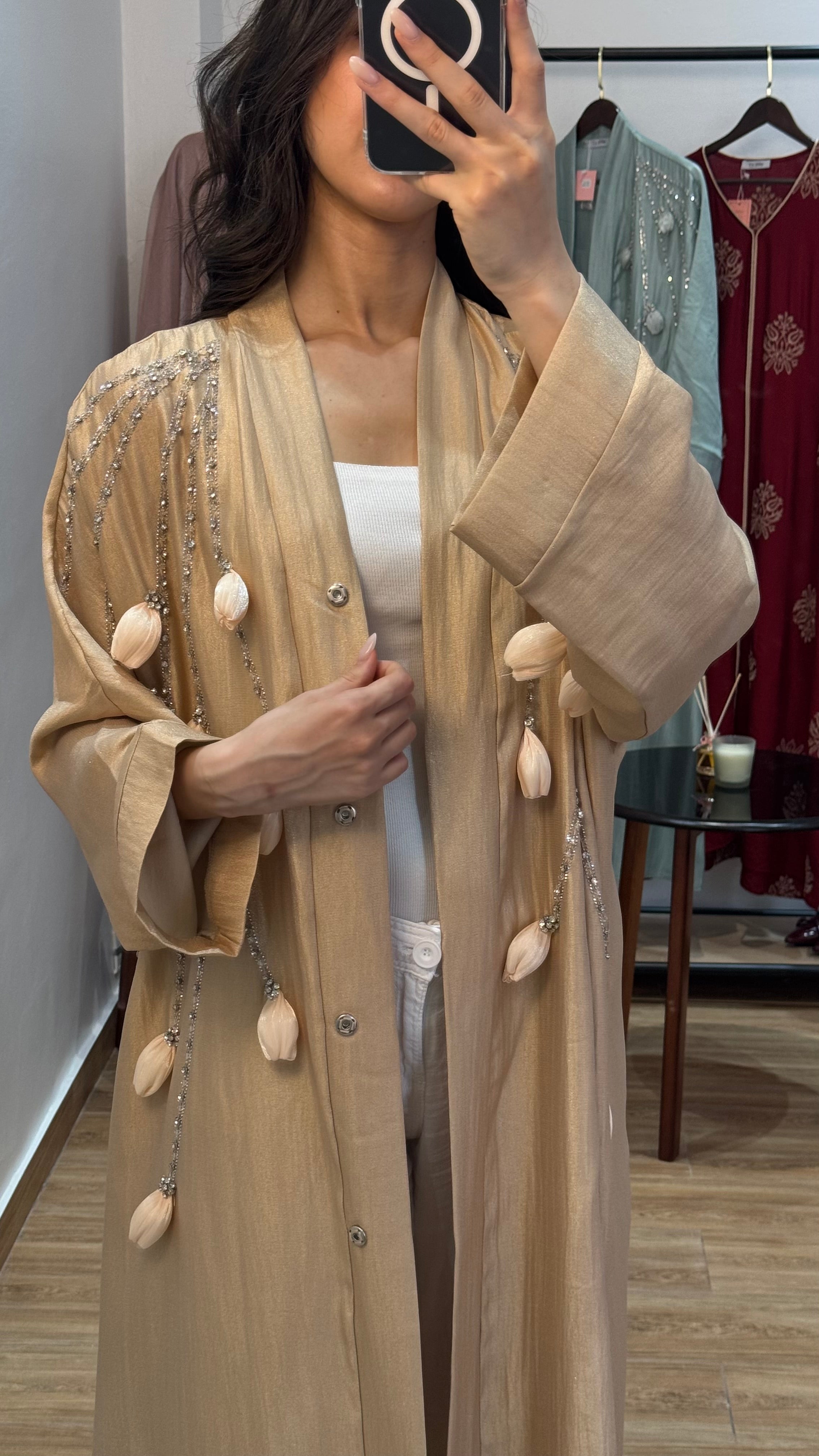 Abaya Tulipe |Rose poudrée