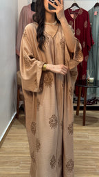 Robe d’hôtesse Brodée |Beige