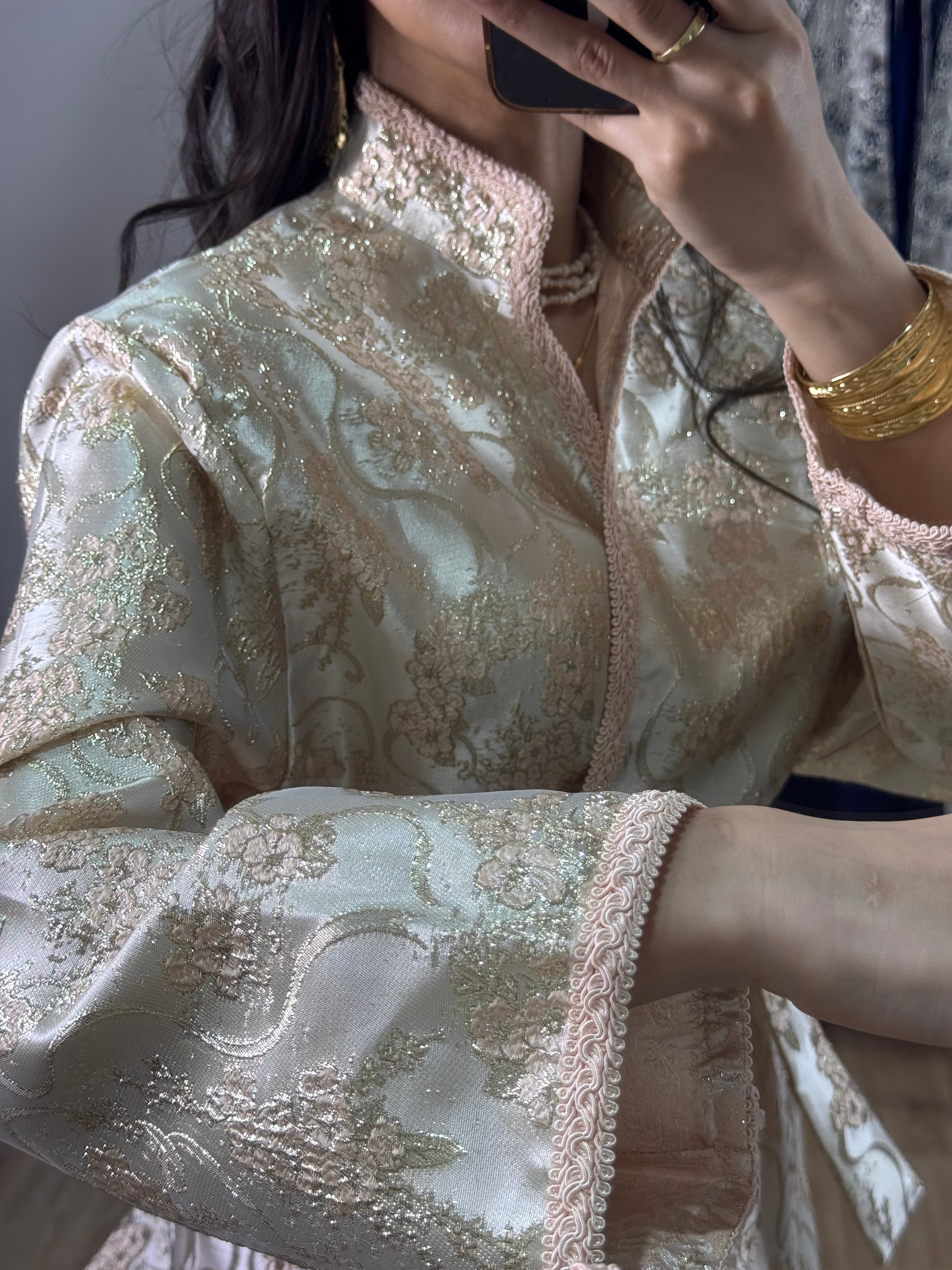 Ensemble robe Brocart |Rose