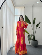 Robe à motifs avec ceinture