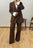 Costume manche reverse |Marron