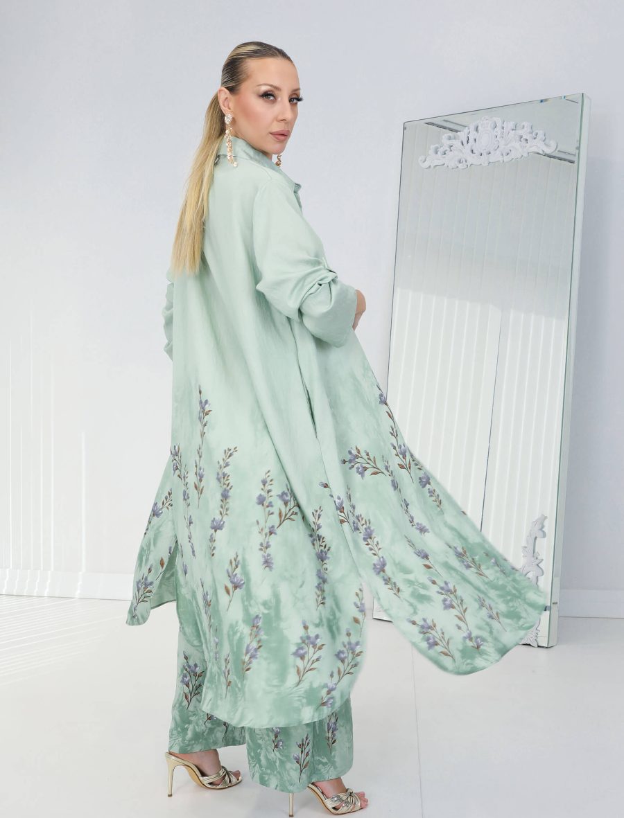Ensemble à fleurs |Vert clair