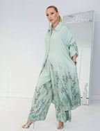 Ensemble à fleurs |Vert clair