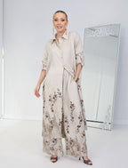 Ensemble à fleurs |Beige