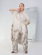 Ensemble à fleurs |Beige