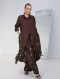Ensemble à motifs | Marron