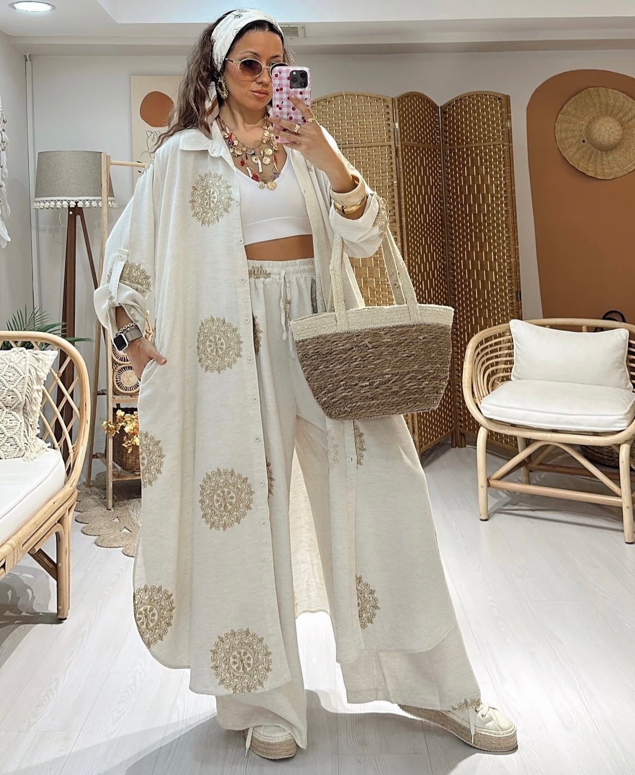 Ensemble Talya broderie dorée