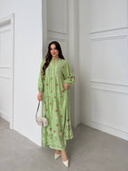 Robe à motifs |Vert clair