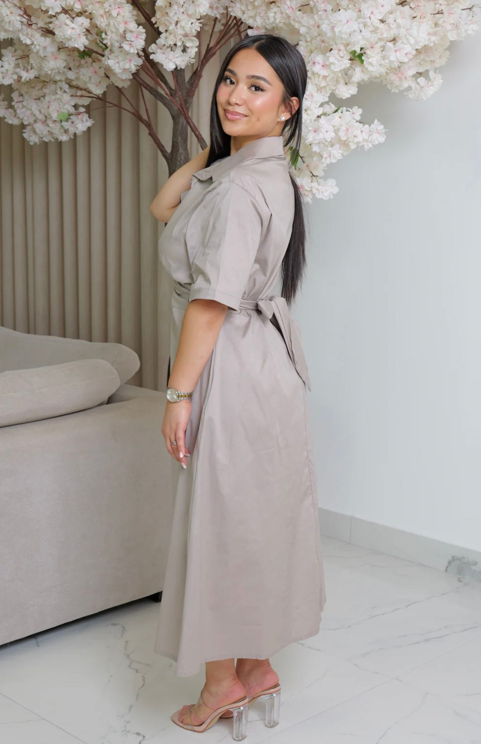 Robe chemise cintrée