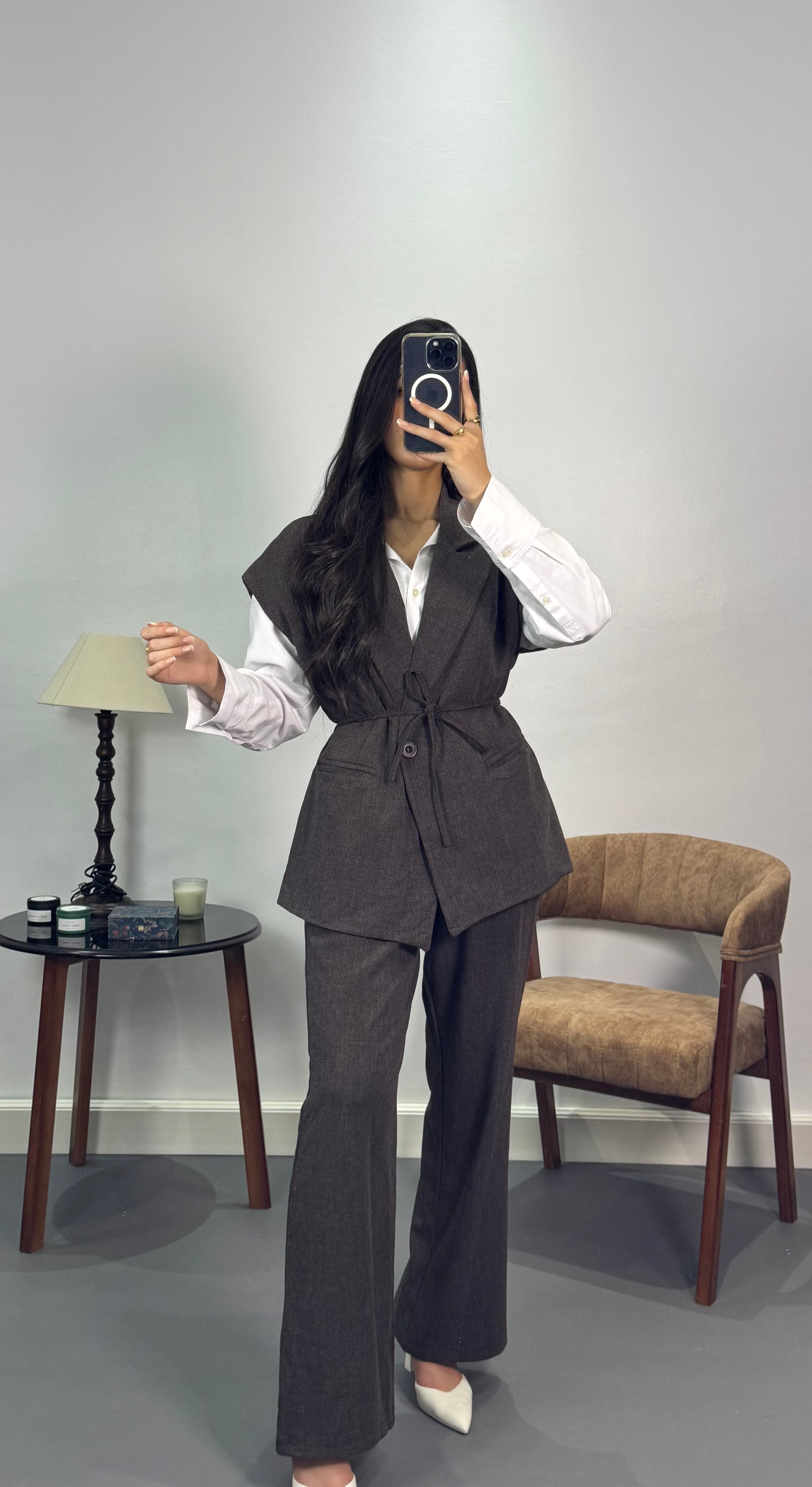 Costume sans manches |Marron foncé