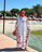 Robe fleurie|blanche