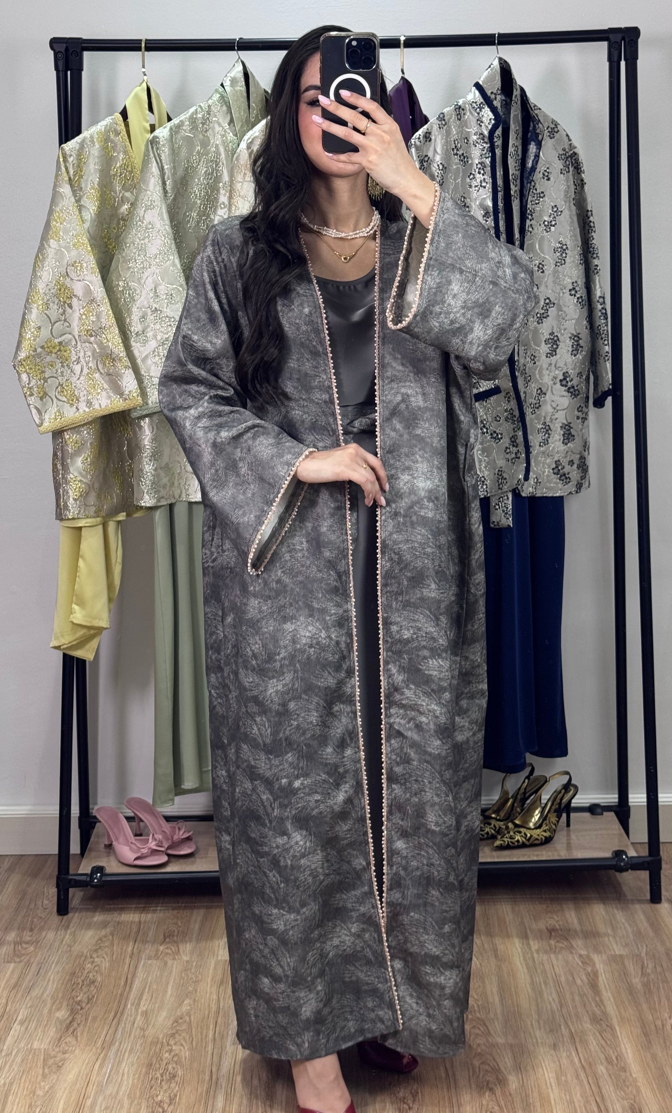 Ensemble Abaya |Gris