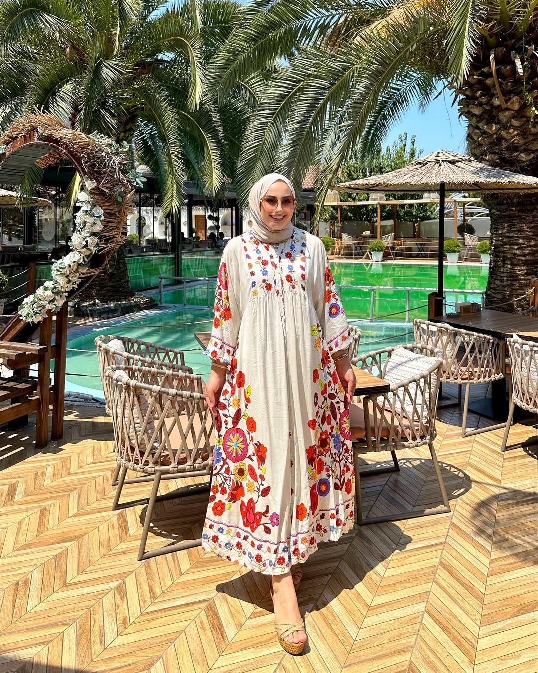 Robe Fleurie |Blanche