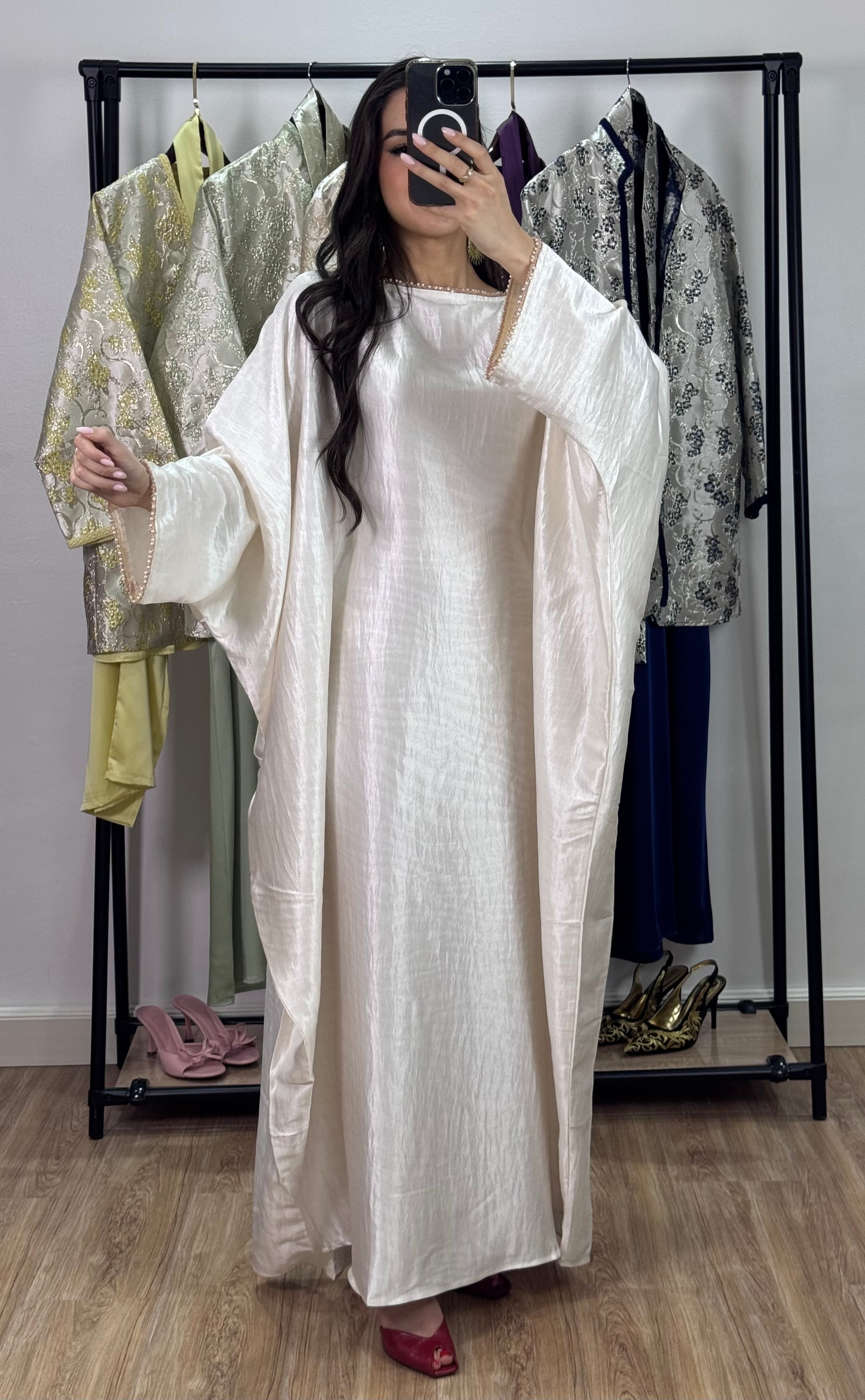 Robe d’hôtesse papillon |Écru