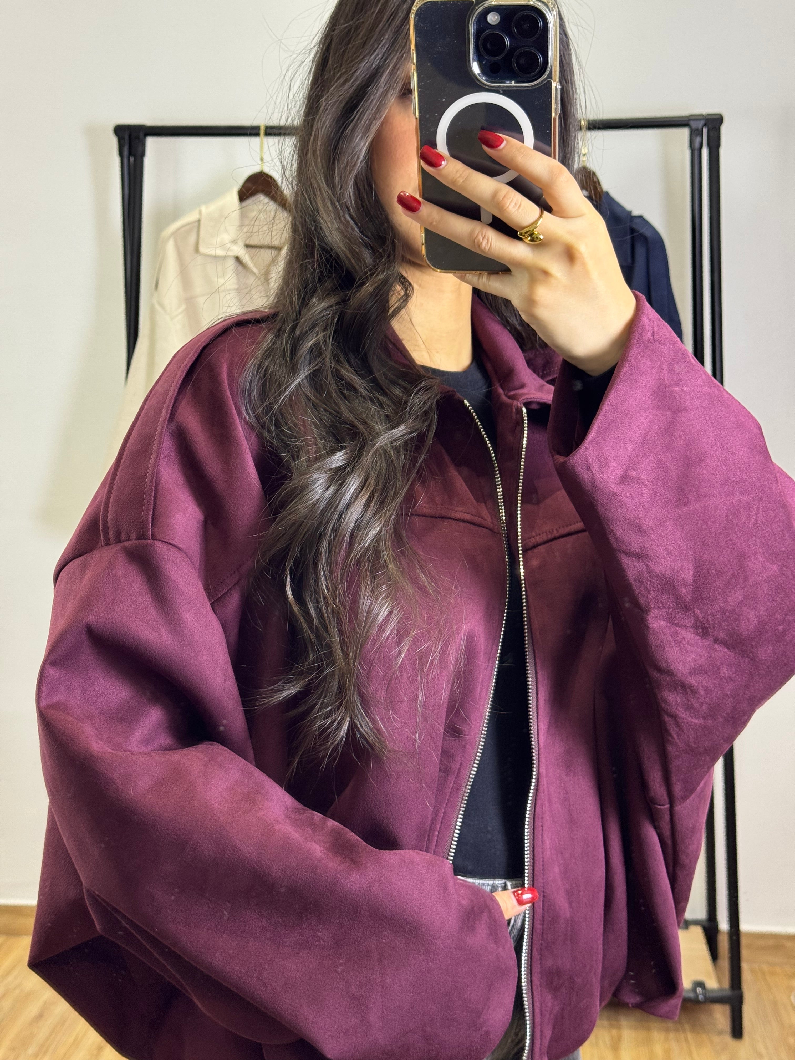 Bomber en Daim |Bordeaux