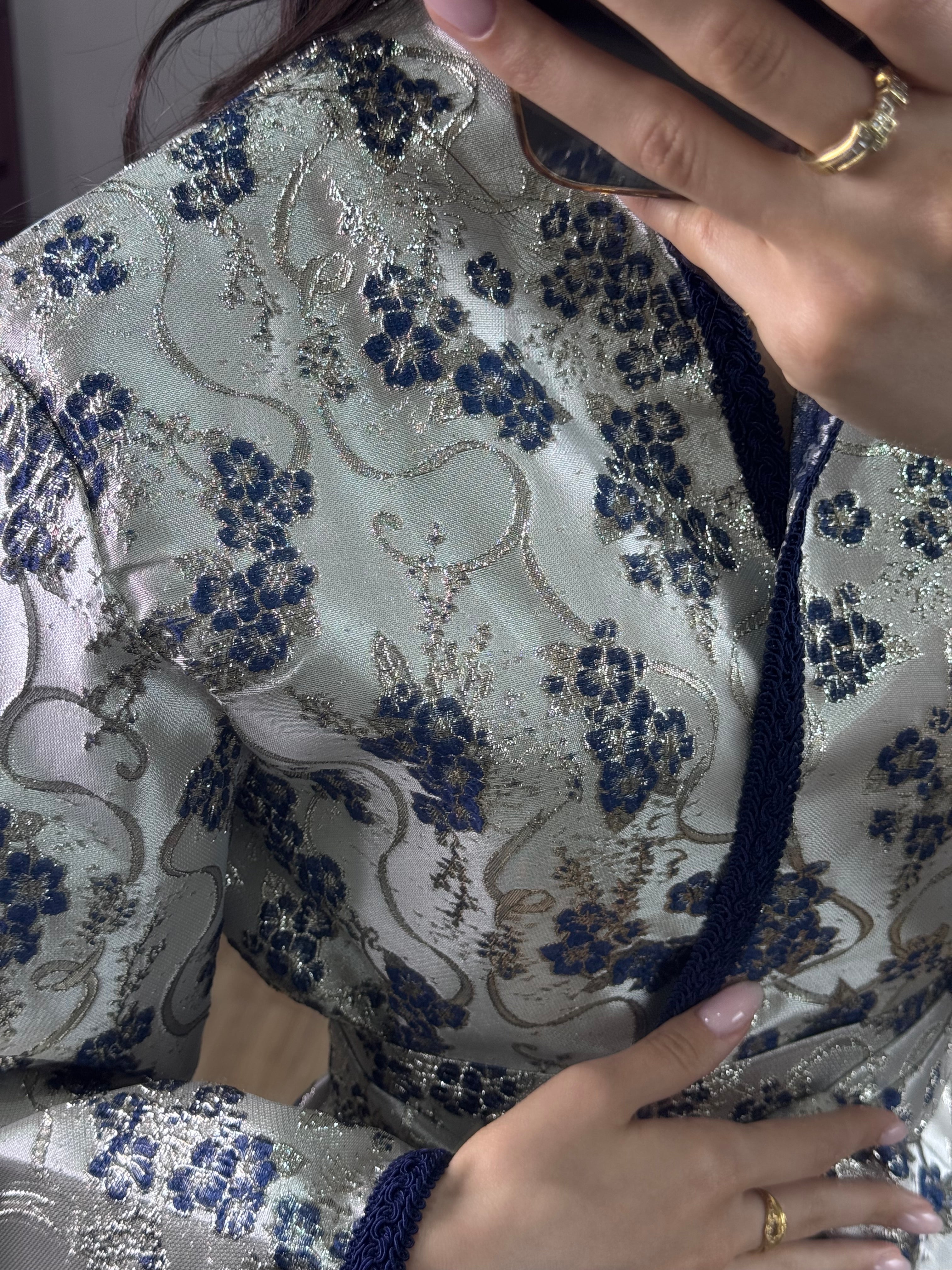 Ensemble robe Brocart |Bleu