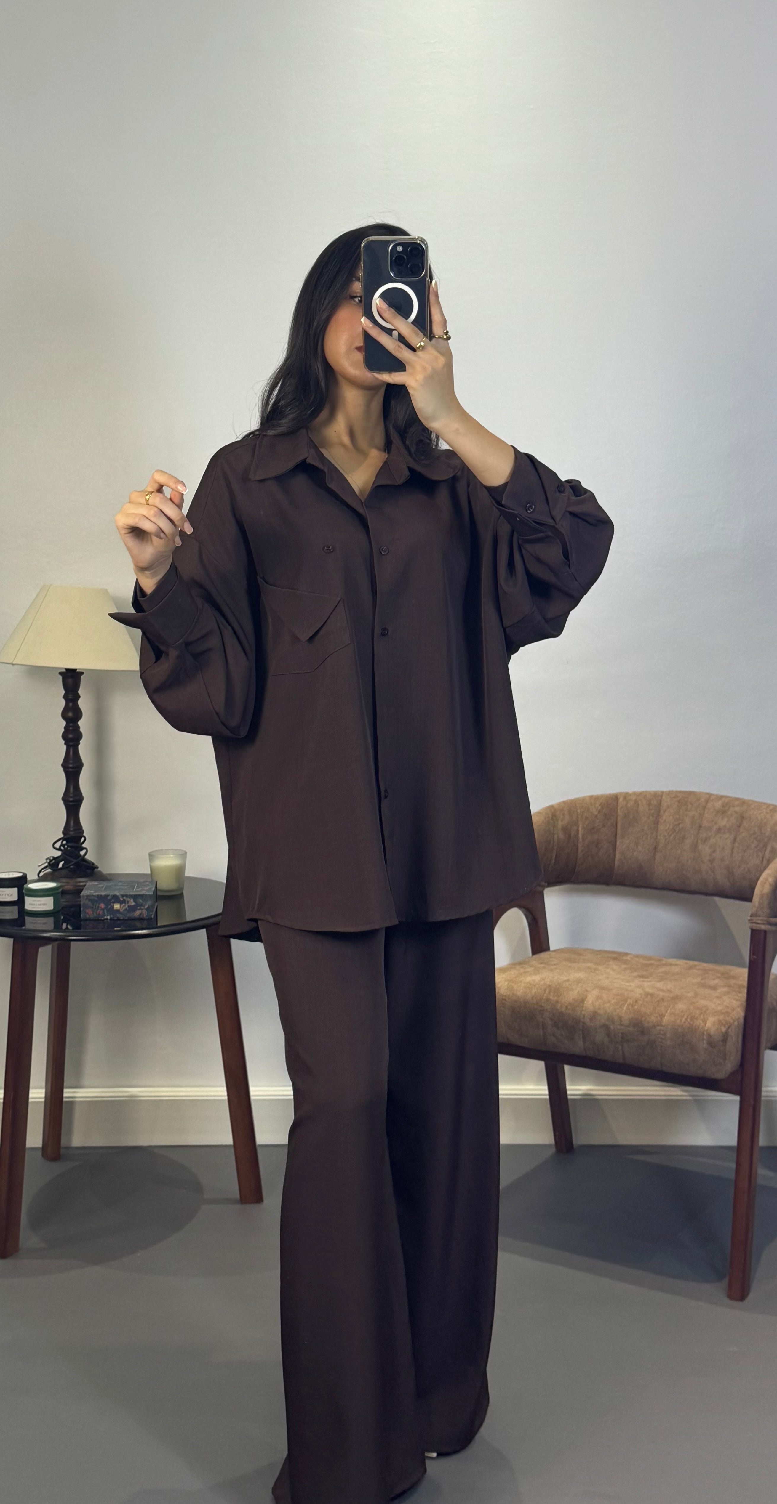 Ensemble Chemise |Marron