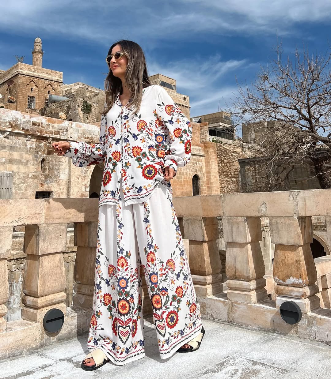 Ensemble à motifs |Blanc