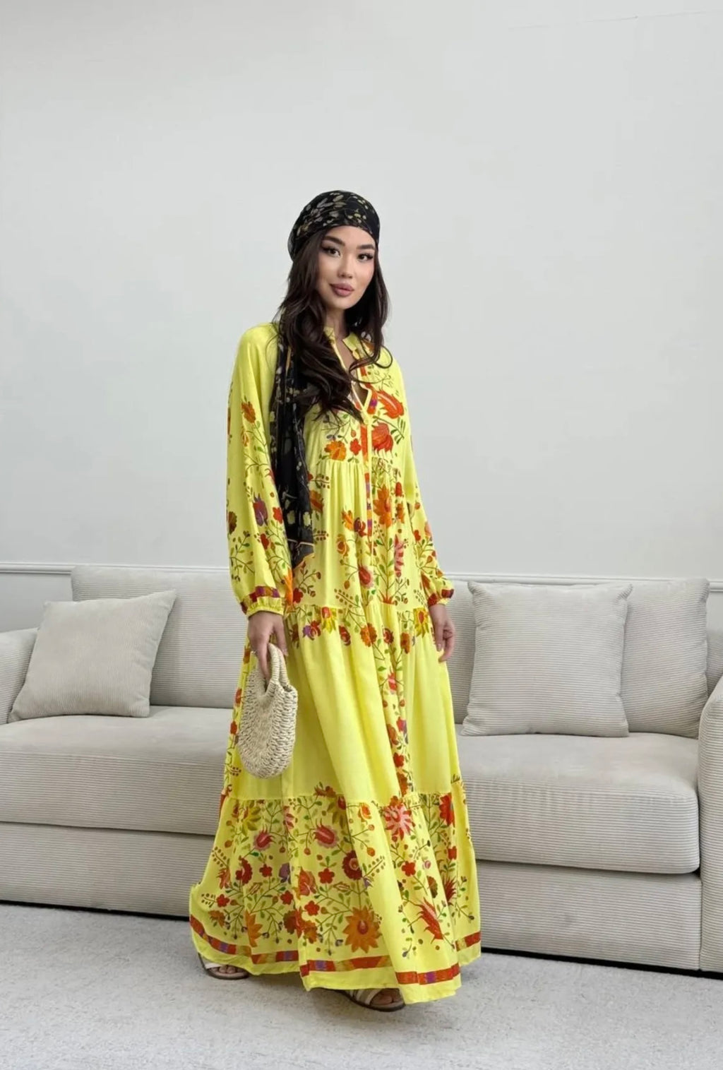Robe Fleurie | Jaune