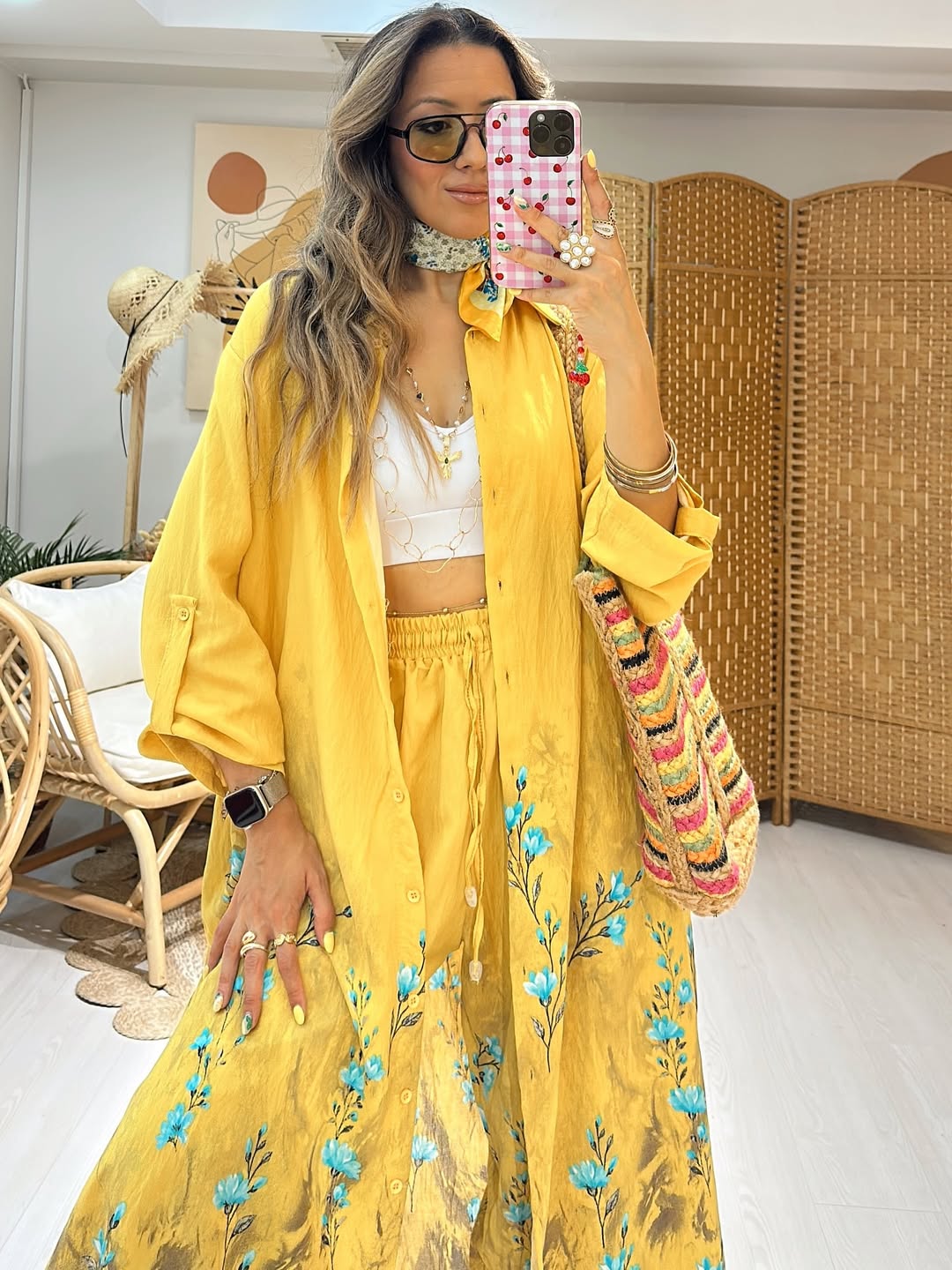 Ensemble Marbella Jaune (2 pieces )