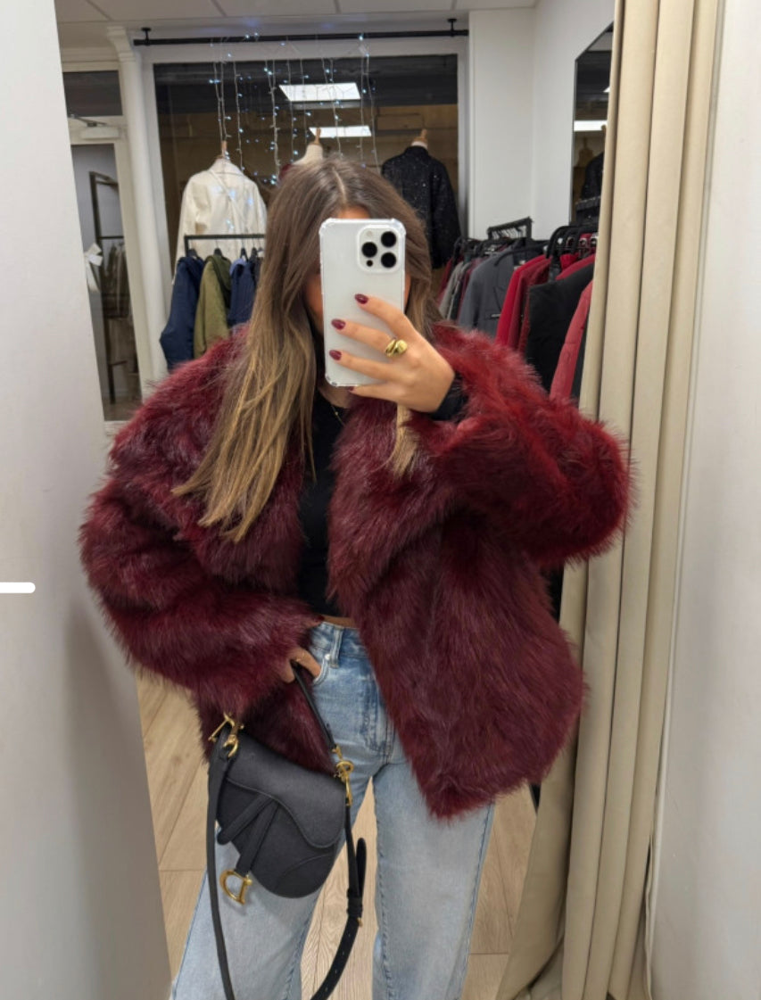 Veste en fourrure |Bordeaux