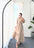 Robe ceinture beige