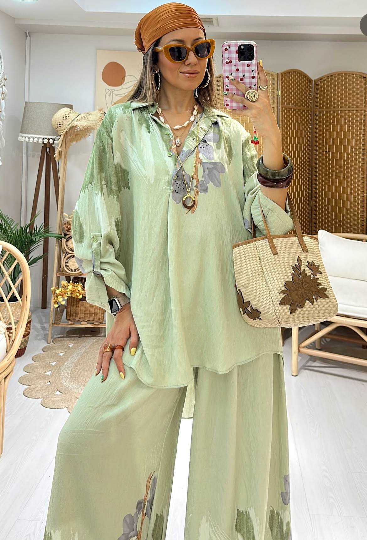 Ensemble Deux piece vert