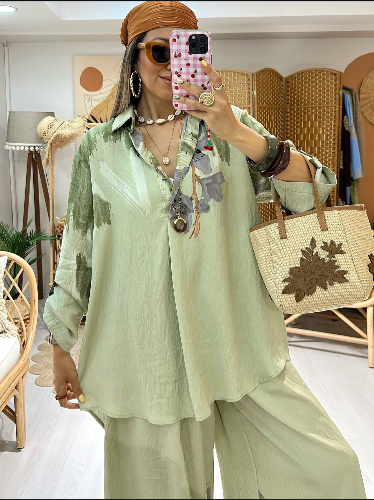 Ensemble Deux piece vert