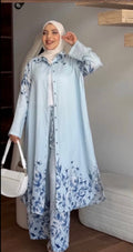 Ensemble à fleurs |Bleu
