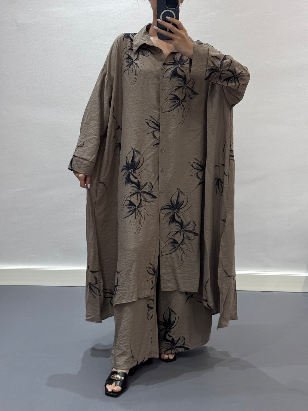 Ensemble motifs noirs |Beige