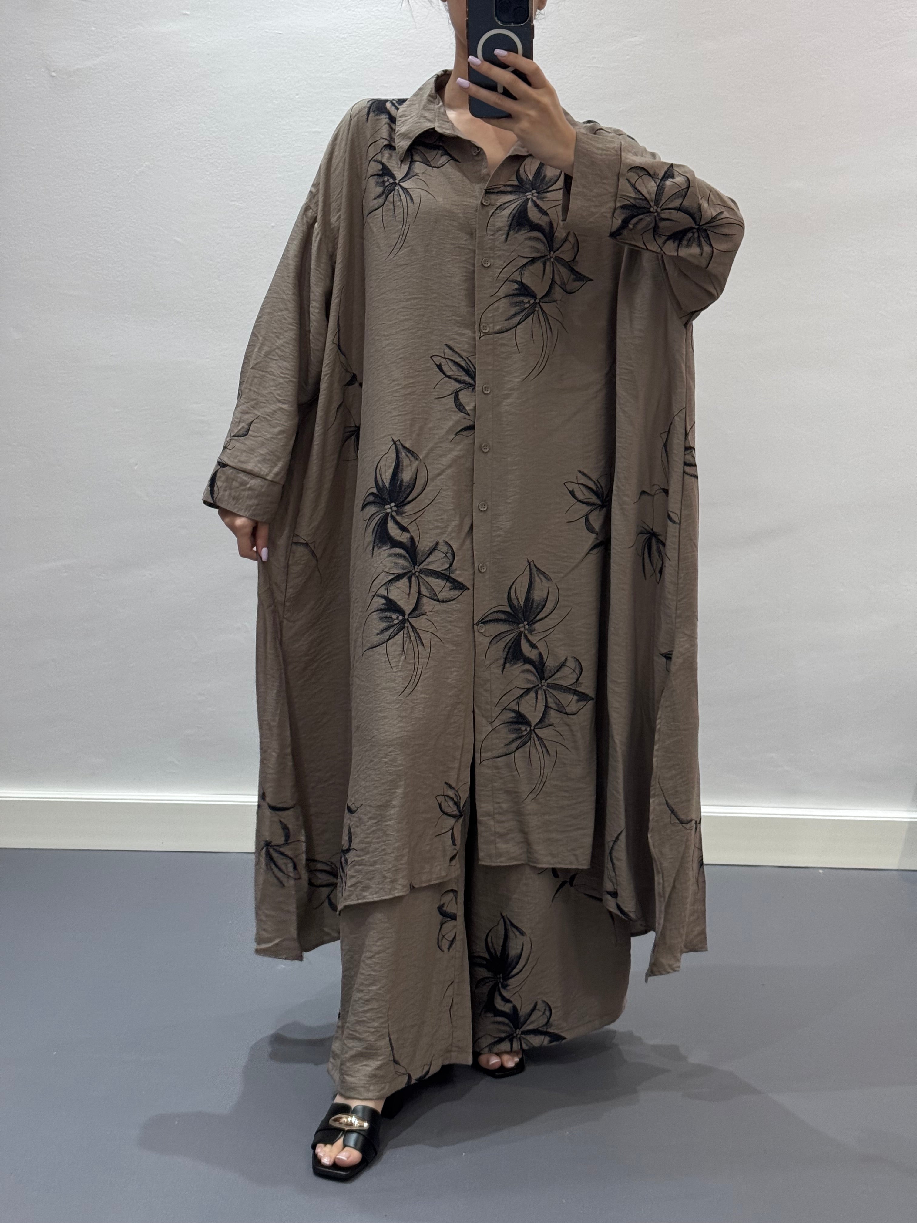 Ensemble motifs noirs |Beige