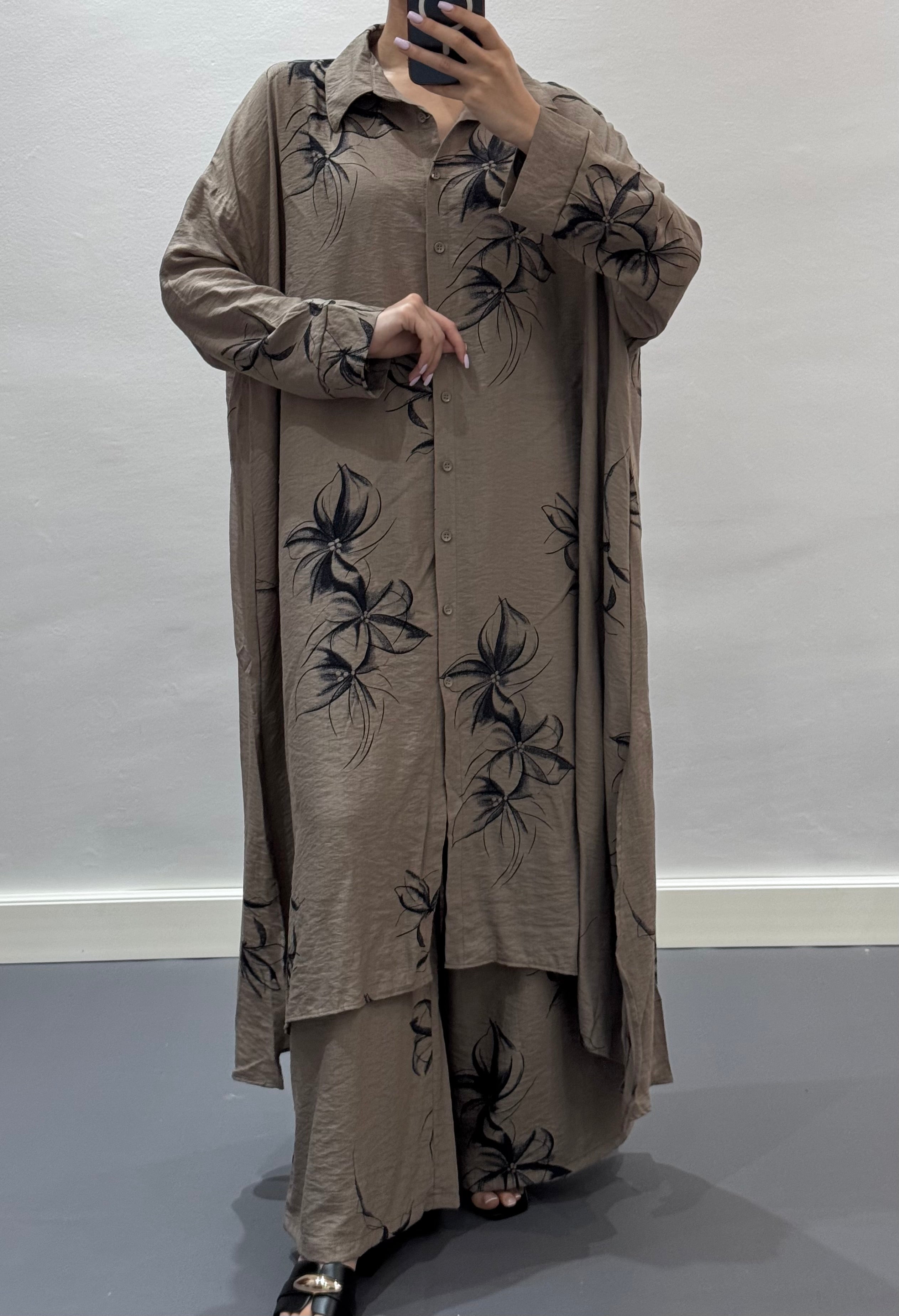 Ensemble motifs noirs |Beige