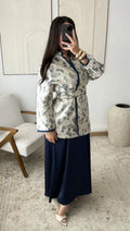 Ensemble “Éclat Doré” I Veste en brocart I Bleu  ✨