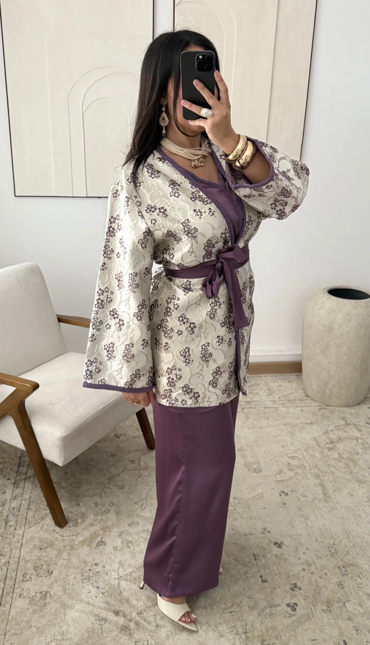 Ensemble “Rêve d’Or” I Veste brocart I purple💫