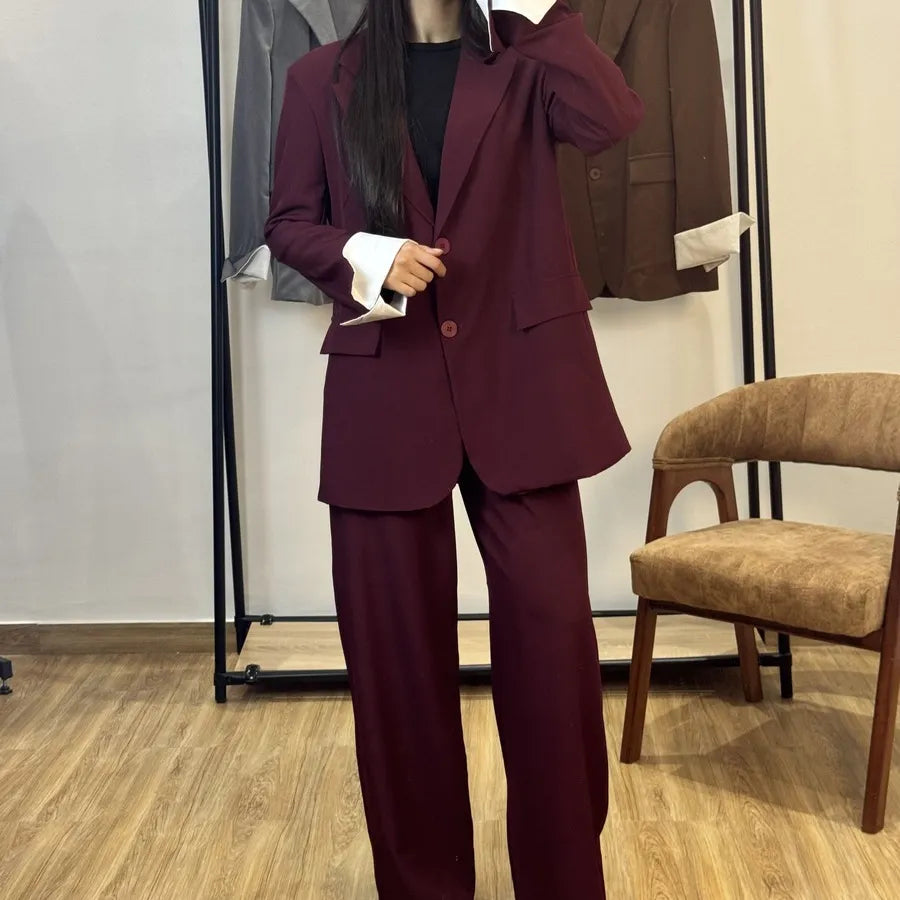 Costume manche reverse |Bordeaux