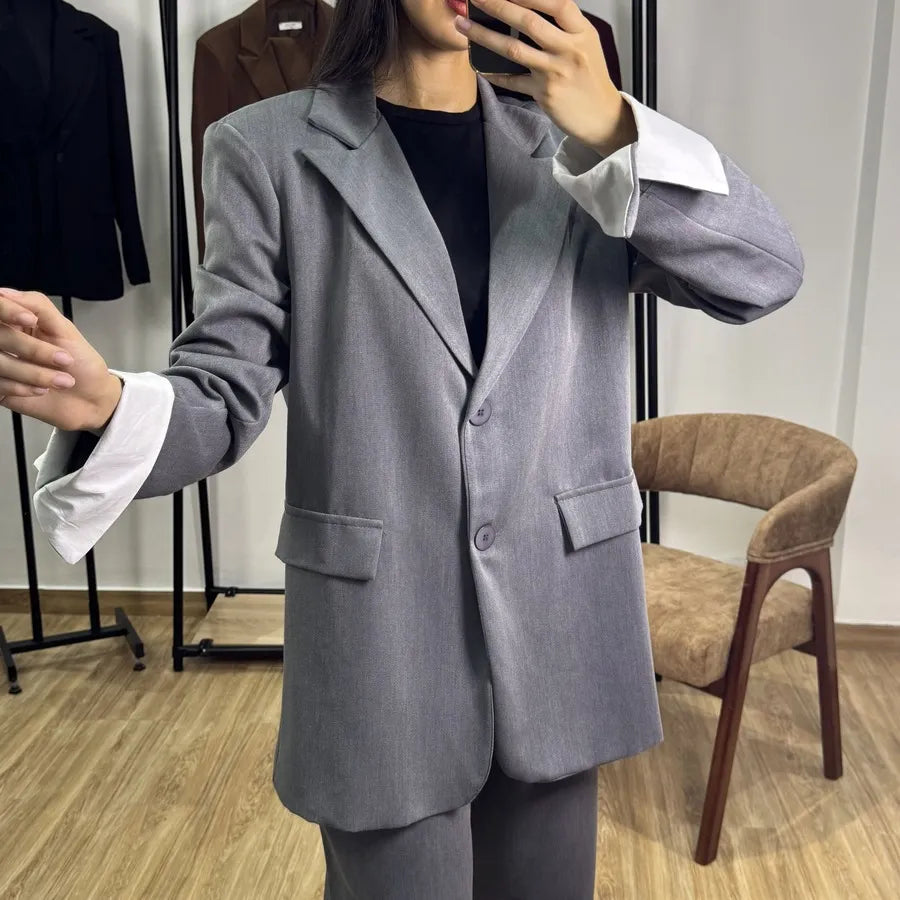 Costume manche reverse |Gris