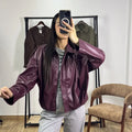 Veste simili cuir |Bordeaux