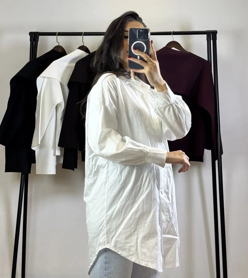 Chemise longue |Blanc