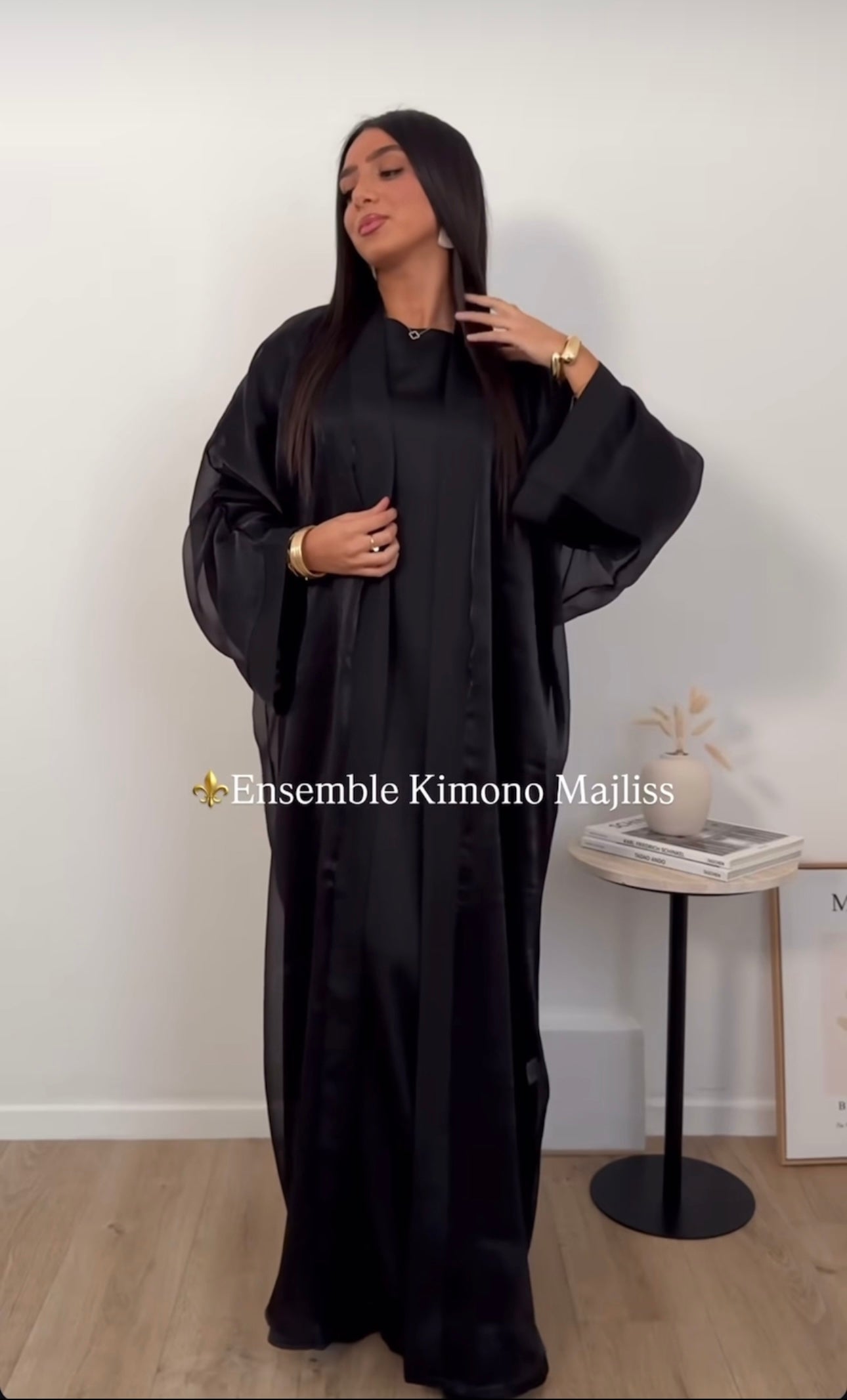 Kimono 2 piece-MATIJAS- Noir