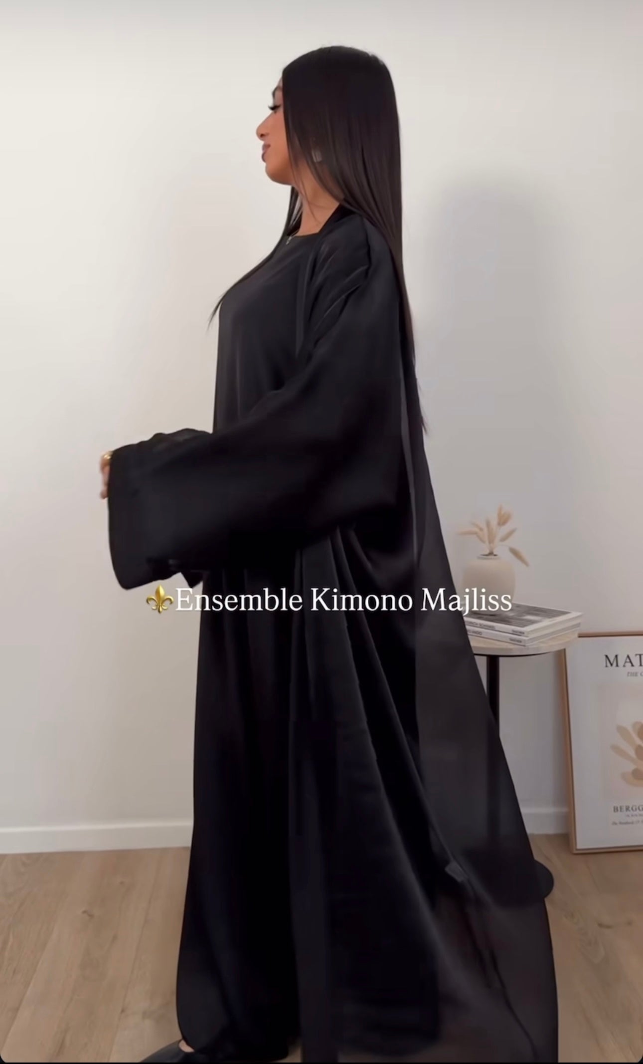 Kimono 2 piece-MATIJAS- Noir
