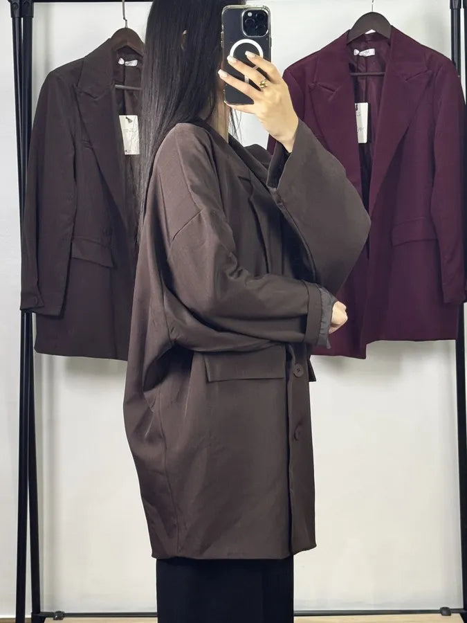 Blazer oversize |Marron