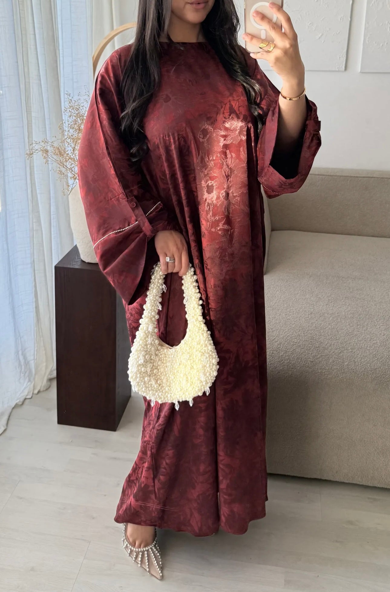 Robe d’hôtesse Strass|Bordeau