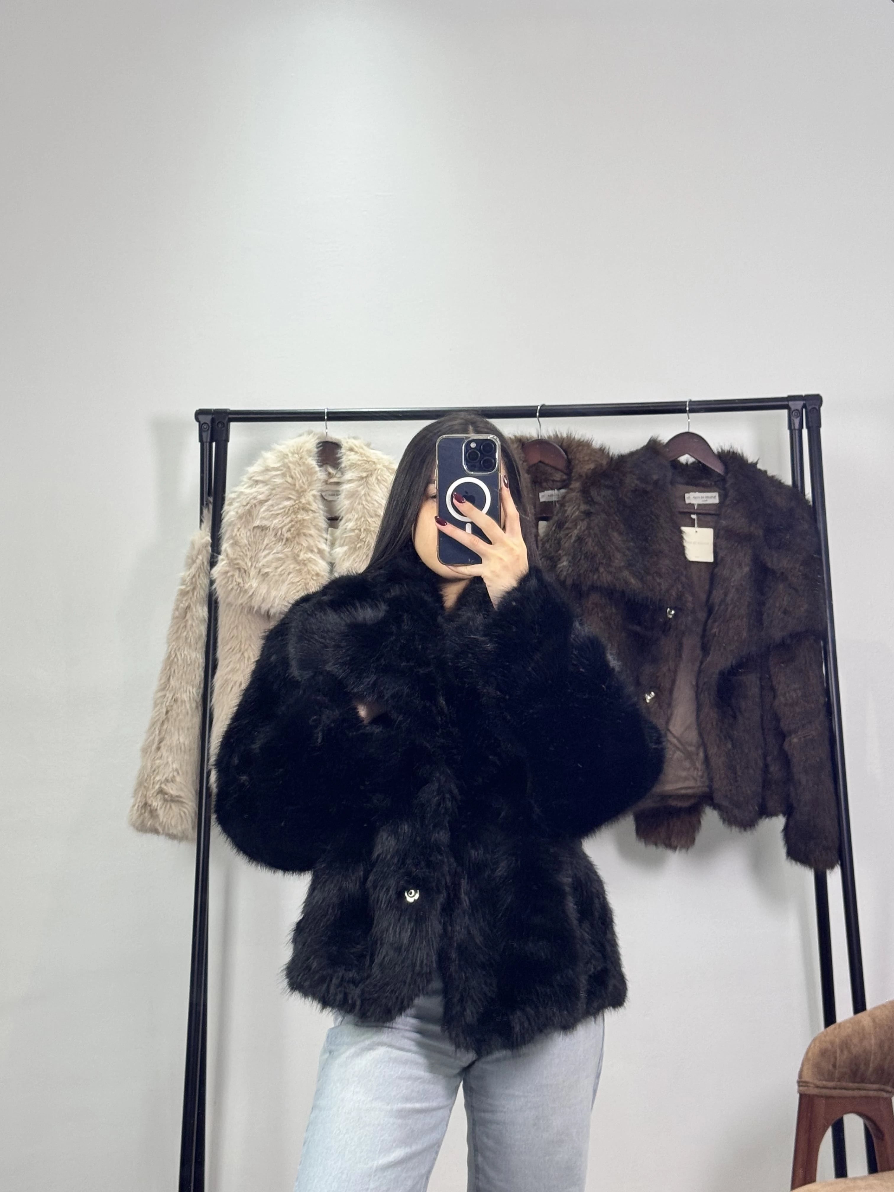 Veste en Fourrure |Noir