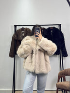 Veste en Fourrure |Beige