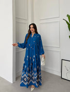 Robe à motifs |Bleu