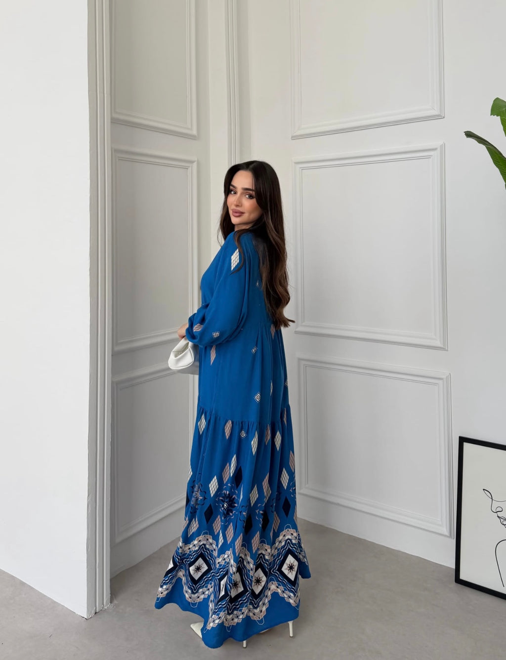 Robe à motifs |Bleu